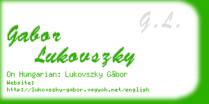 gabor lukovszky business card